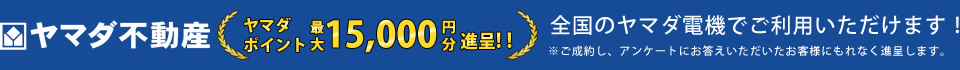 ヤマダポイント最大15,000円分進呈！